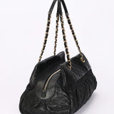 Chanel Bag Black Soft Crinkled Calfskin AGHW