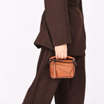 Loewe Nano Puzzle Bag Cognac