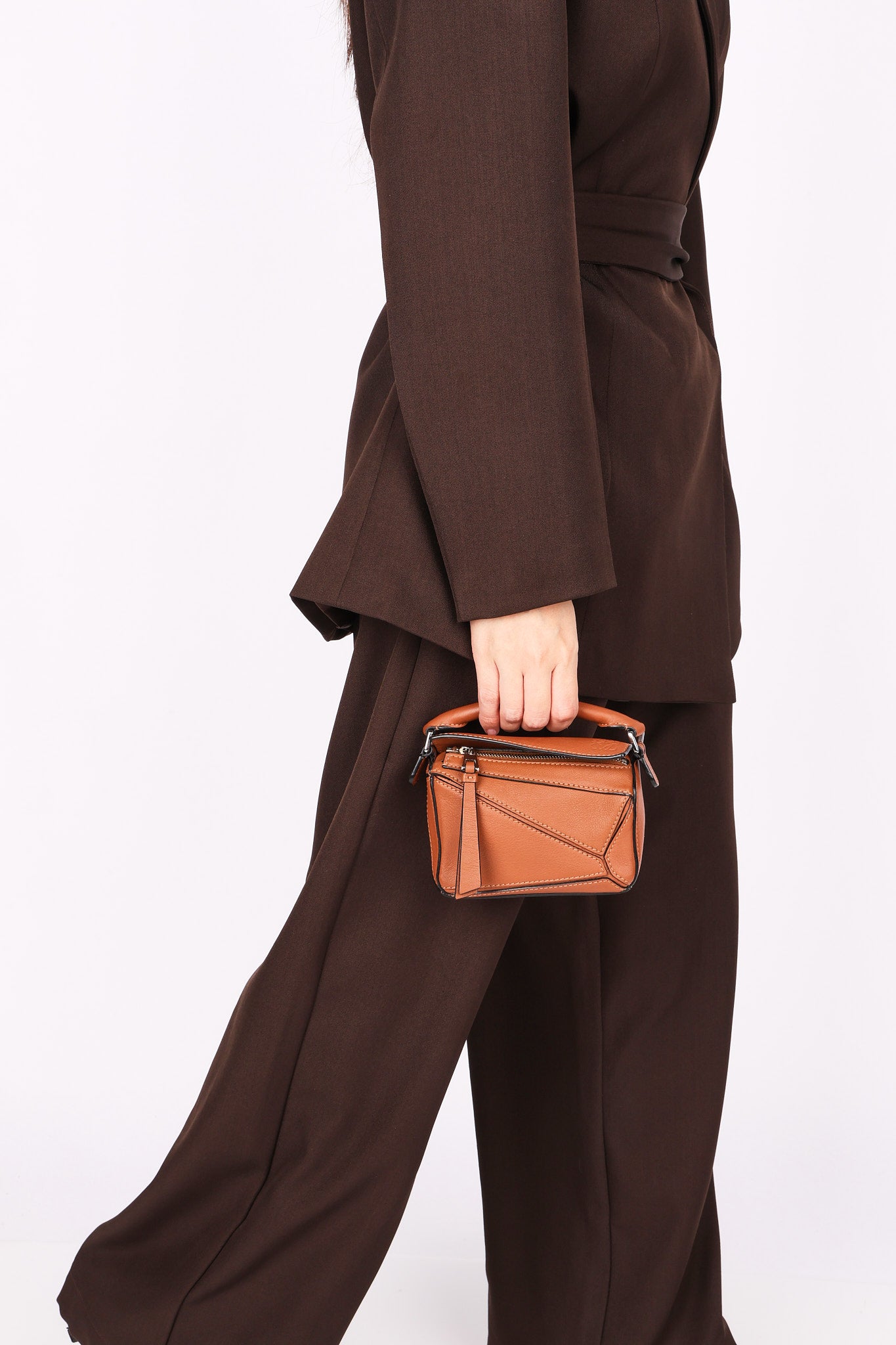 Loewe Nano Puzzle Bag Cognac