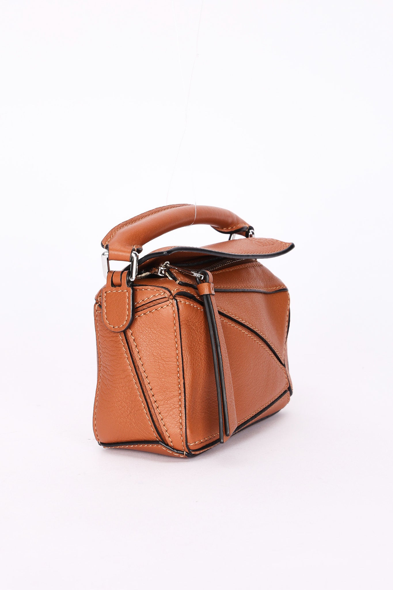 Loewe Nano Puzzle Bag Cognac