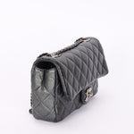 Chanel Medium Single Flap Metallic Gunmetal RHW