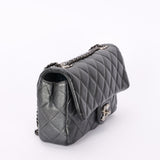 Chanel Medium Single Flap Metallic Gunmetal RHW
