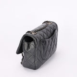 Chanel Medium Single Flap Metallic Gunmetal RHW