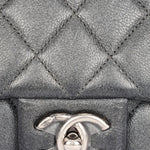 Chanel Medium Single Flap Metallic Gunmetal RHW