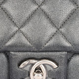 Chanel Medium Single Flap Metallic Gunmetal RHW