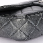 Chanel Medium Single Flap Metallic Gunmetal RHW