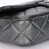 Chanel Medium Single Flap Metallic Gunmetal RHW