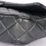 Chanel Medium Single Flap Metallic Gunmetal RHW