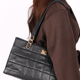 Chanel Chocolate Bar Tote Black Caviar 2002 GHW