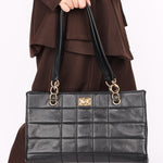 Chanel Chocolate Bar Tote Black Caviar 2002 GHW