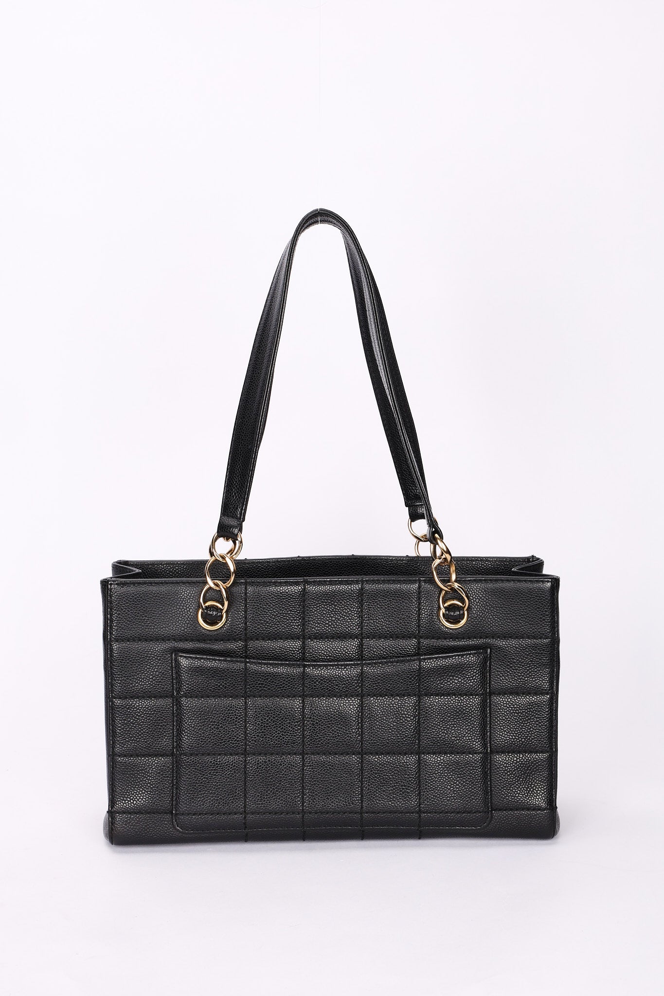 Chanel Chocolate Bar Tote Black Caviar GHW