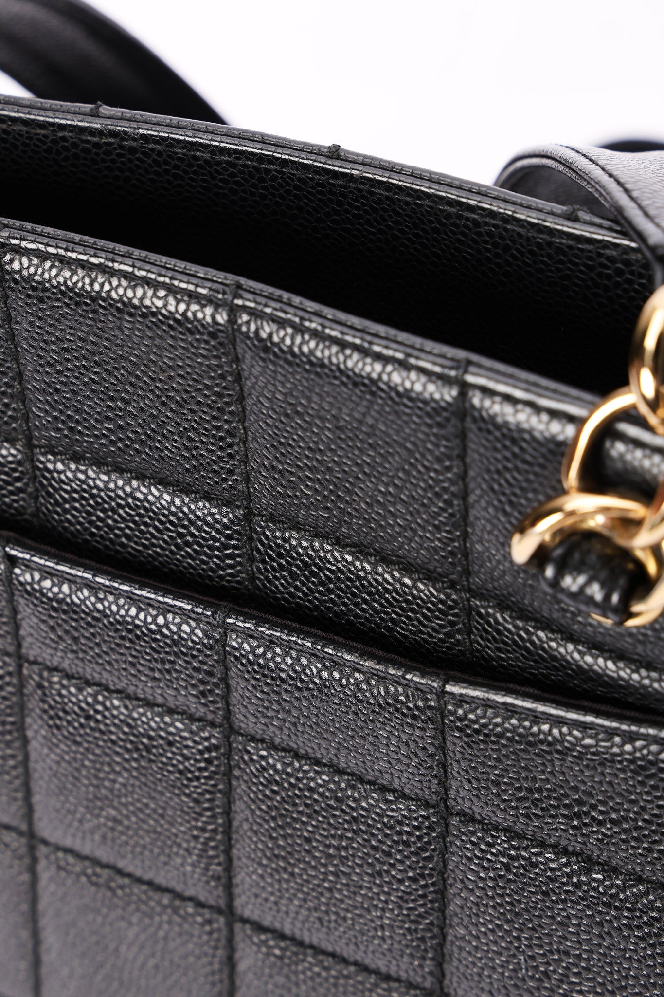 Chanel Chocolate Bar Tote Black Caviar GHW