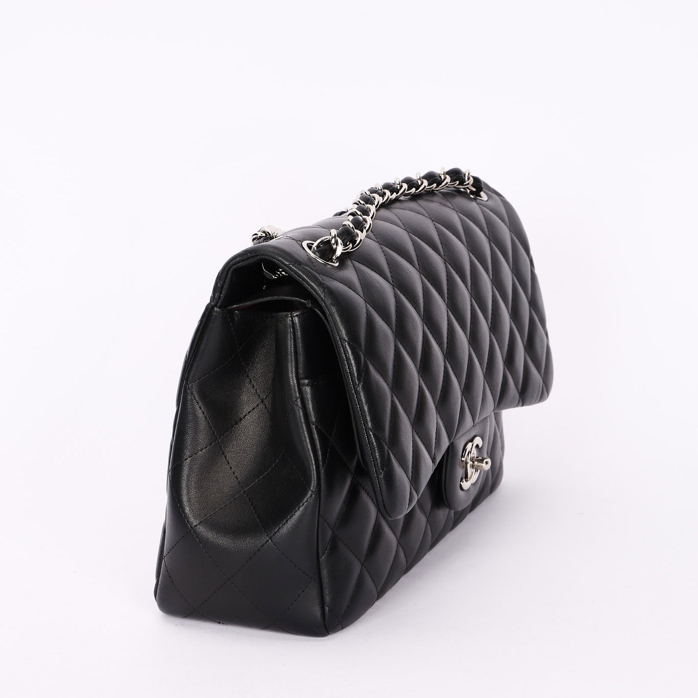 Chanel Jumbo Classic Double Flap Black Lambskin SHW