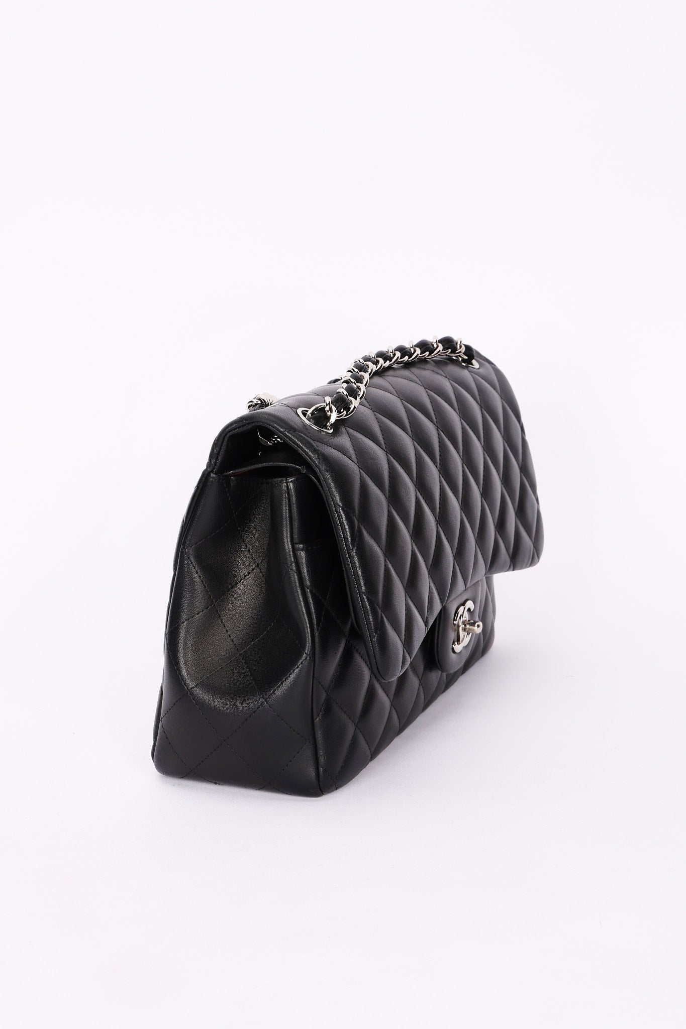 Chanel Jumbo Classic Double Flap Black Lambskin SHW
