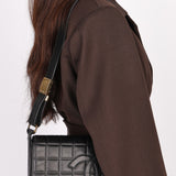 Chanel Chocolate Bar Shoulder Bag Black Calfskin GHW