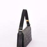 Chanel Chocolate Bar Shoulder Bag Black Calfskin GHW