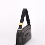 Chanel Chocolate Bar Shoulder Bag Black Calfskin GHW