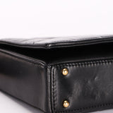 Chanel Chocolate Bar Shoulder Bag Black Calfskin GHW
