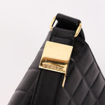Chanel Chocolate Bar Shoulder Bag Black Calfskin GHW