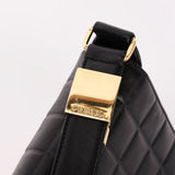 Chanel Chocolate Bar Shoulder Bag Black Calfskin GHW