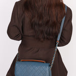 Chanel Thread Around Cuba Shoulder Bag Blue Caviar GHW