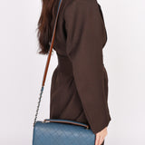 Chanel Thread Around Cuba Shoulder Bag Blue Caviar GHW