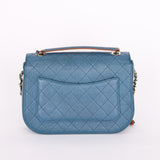 Chanel Thread Around Cuba Shoulder Bag Blue Caviar GHW