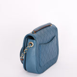 Chanel Thread Around Cuba Shoulder Bag Blue Caviar GHW