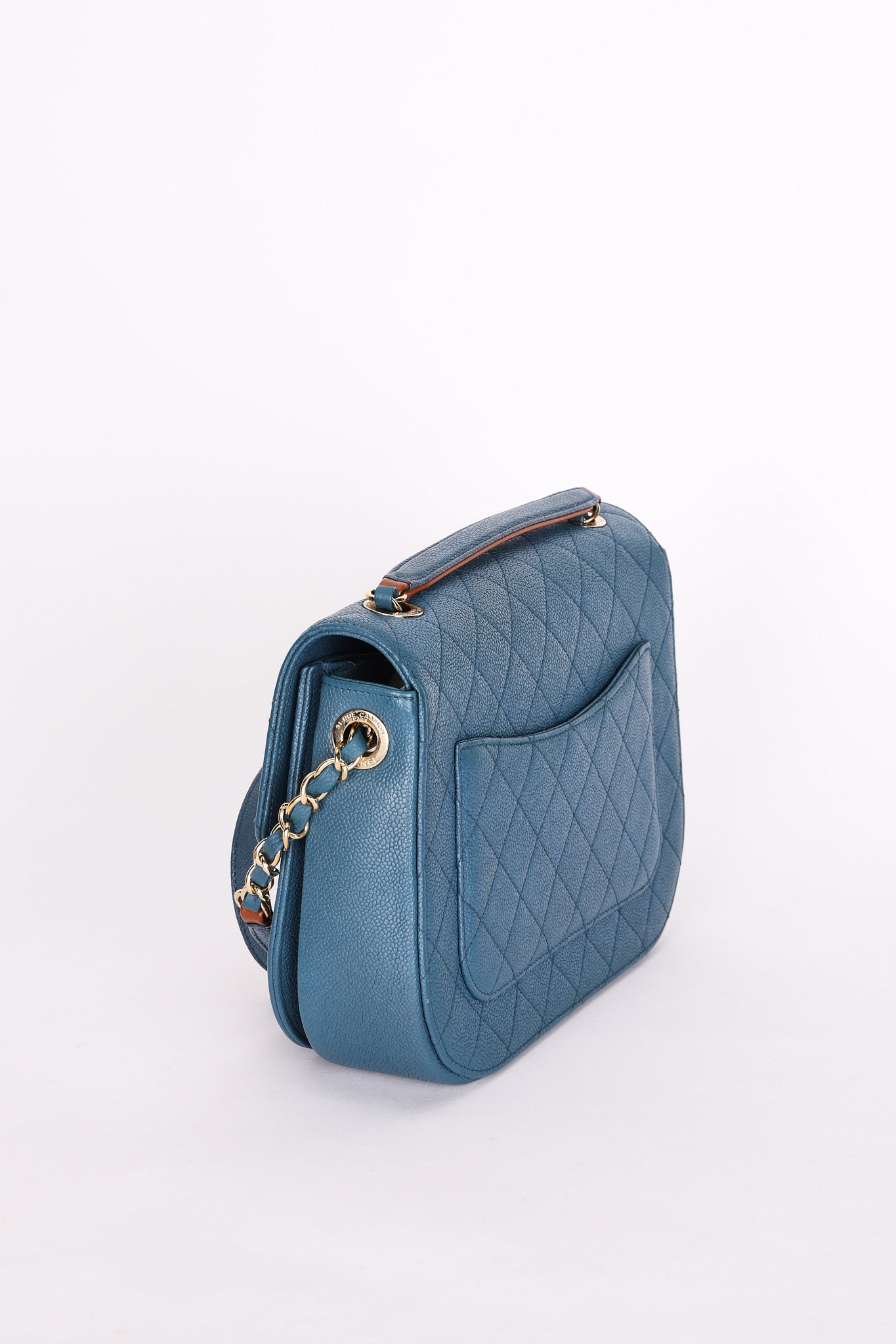 Chanel Thread Around Cuba Shoulder Bag Blue Caviar GHW