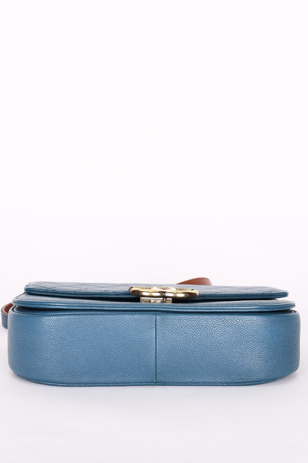Chanel Thread Around Cuba Shoulder Bag Blue Caviar GHW