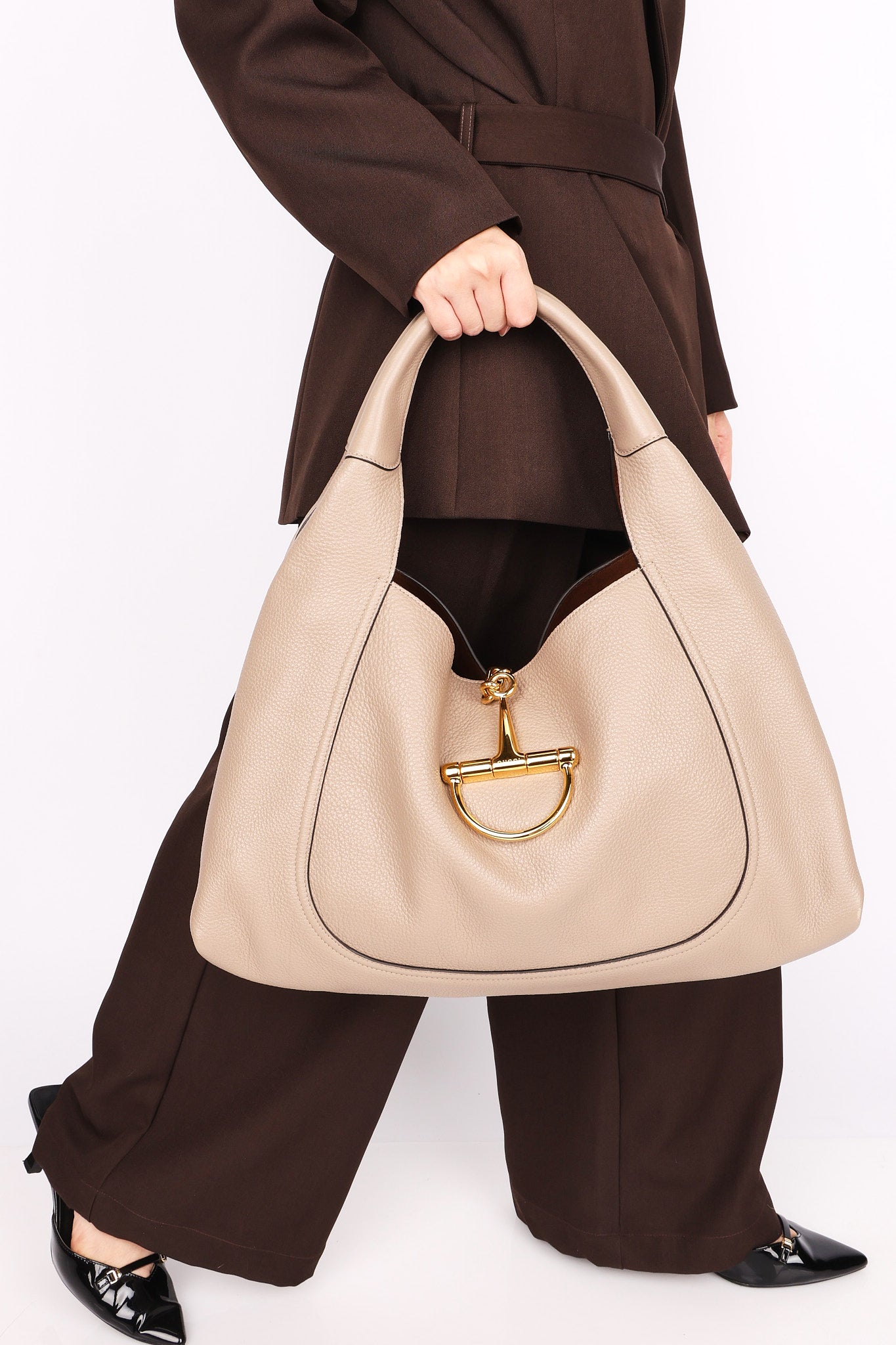 Gucci Softbit Shoulder Bag Taupe
