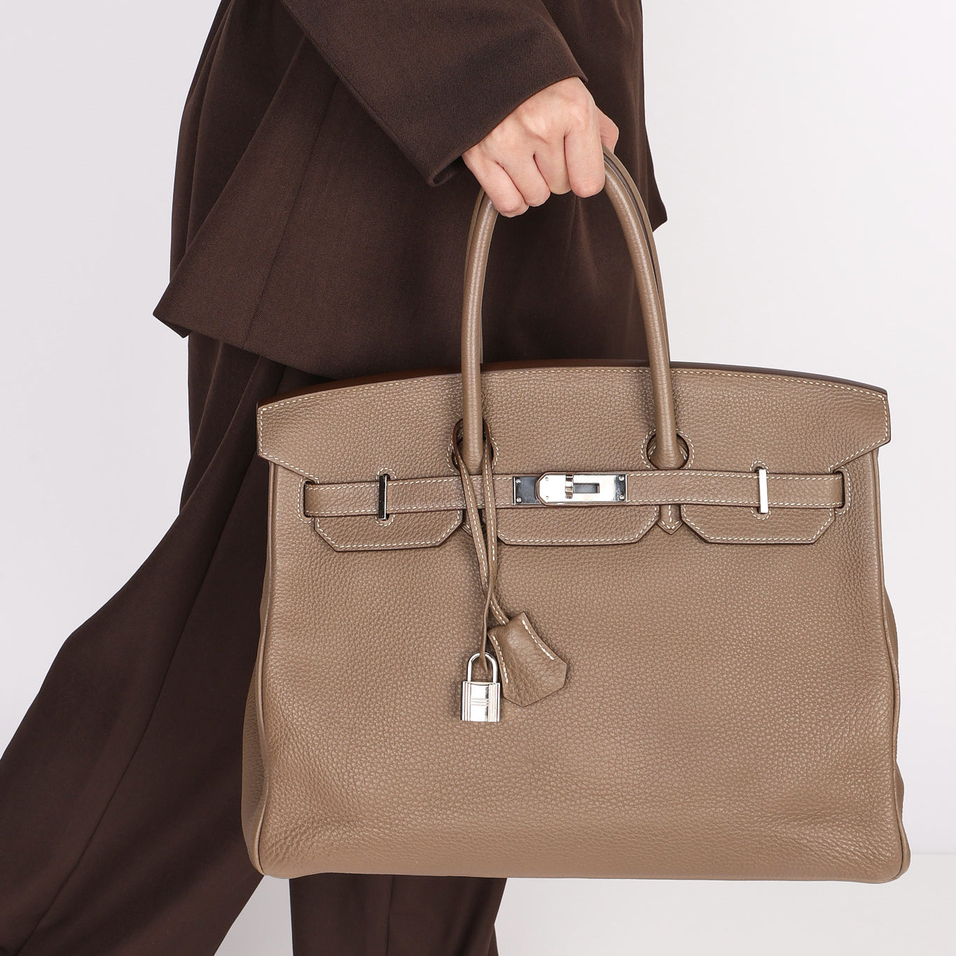 Hermès Birkin 35 Etoupe Clemence PHW