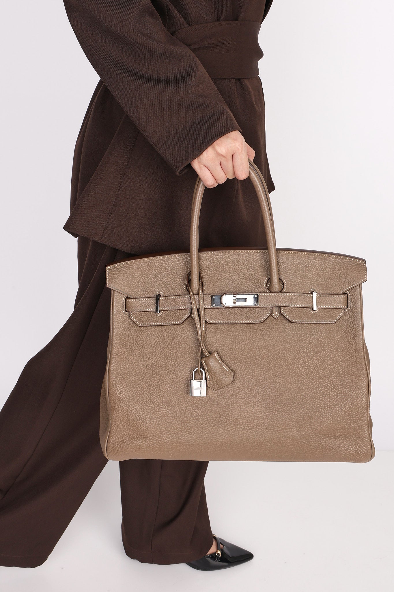 Hermès Birkin 35 Etoupe Clemence PHW