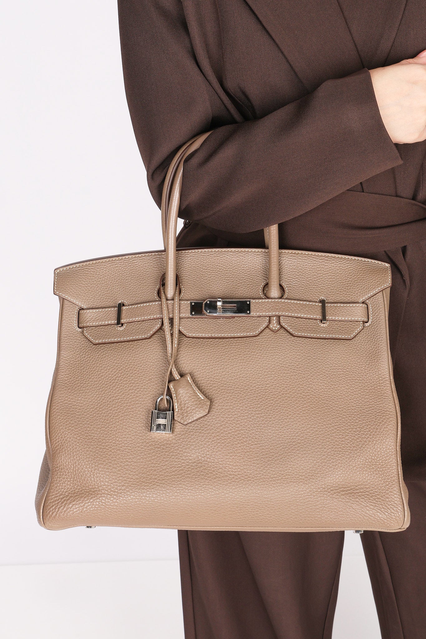 Hermès Birkin 35 Etoupe Clemence PHW