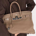 Hermès Birkin 35 Etoupe Clemence PHW