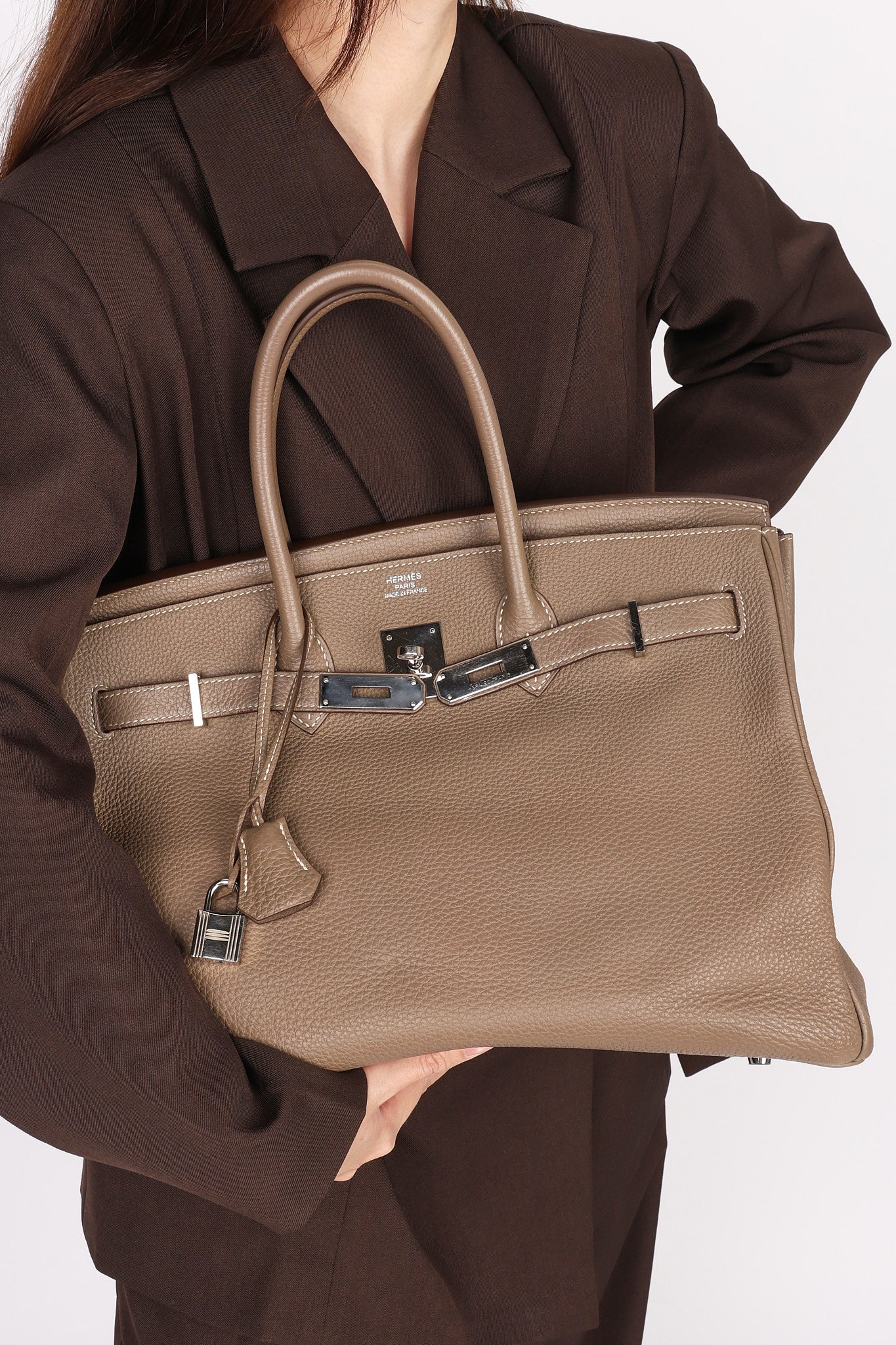Hermès Birkin 35 Etoupe Clemence PHW