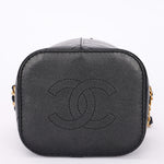 Chanel Drawstring Bucket Bag Black Lambskin and Caviar AGHW