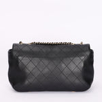 Chanel Single Flap Black Calfskin AGHW