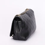 Chanel Single Flap Black Calfskin AGHW