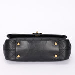 Chanel Single Flap Black Calfskin AGHW