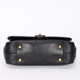 Chanel Single Flap Black Calfskin AGHW