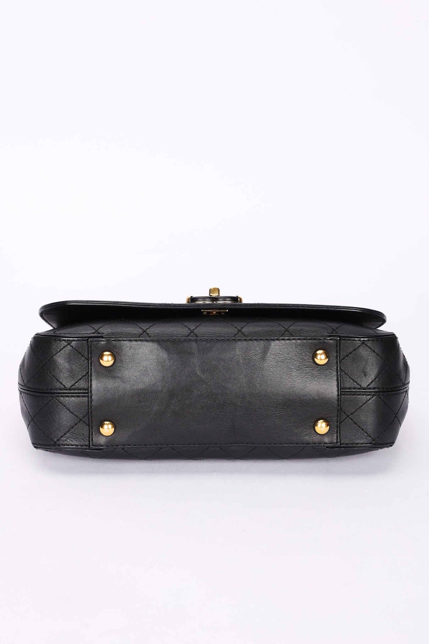 Chanel Single Flap Black Calfskin AGHW