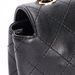 Chanel Single Flap Black Calfskin AGHW