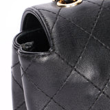 Chanel Single Flap Black Calfskin AGHW