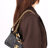 Chanel Mini Bag Black Calfskin AGHW