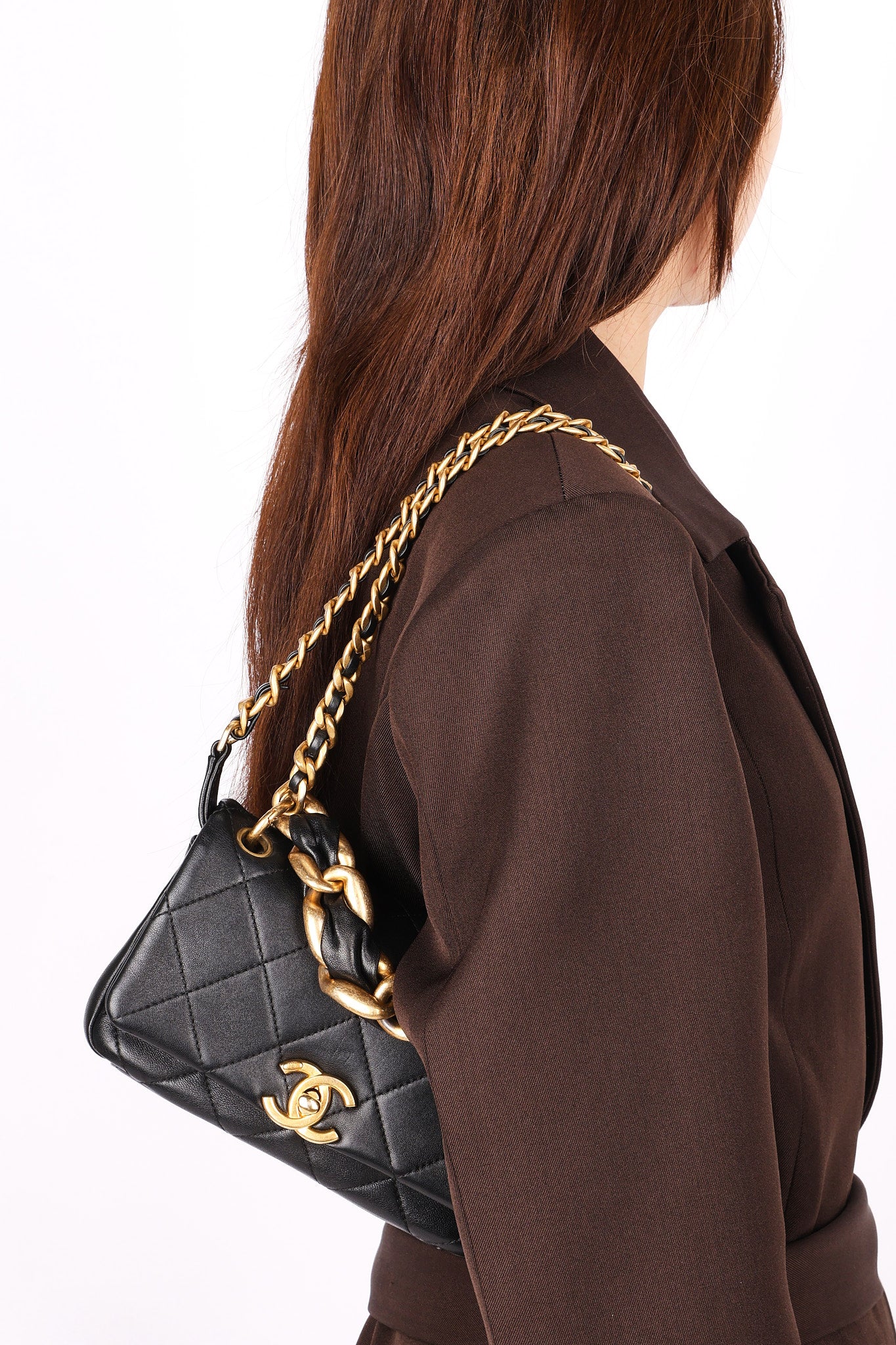 Chanel Mini Bag Black Calfskin AGHW
