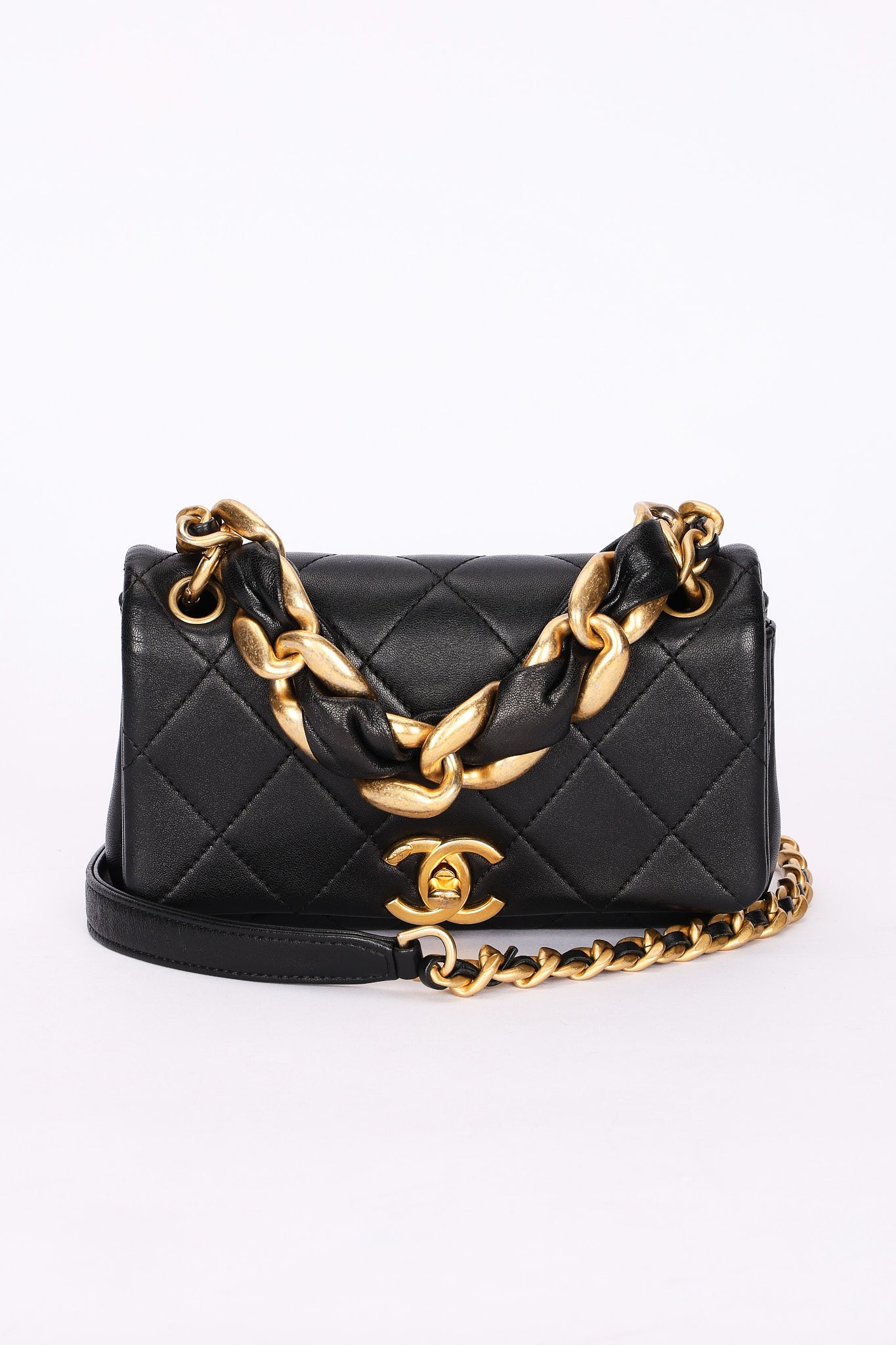Chanel Mini Bag Black Calfskin AGHW