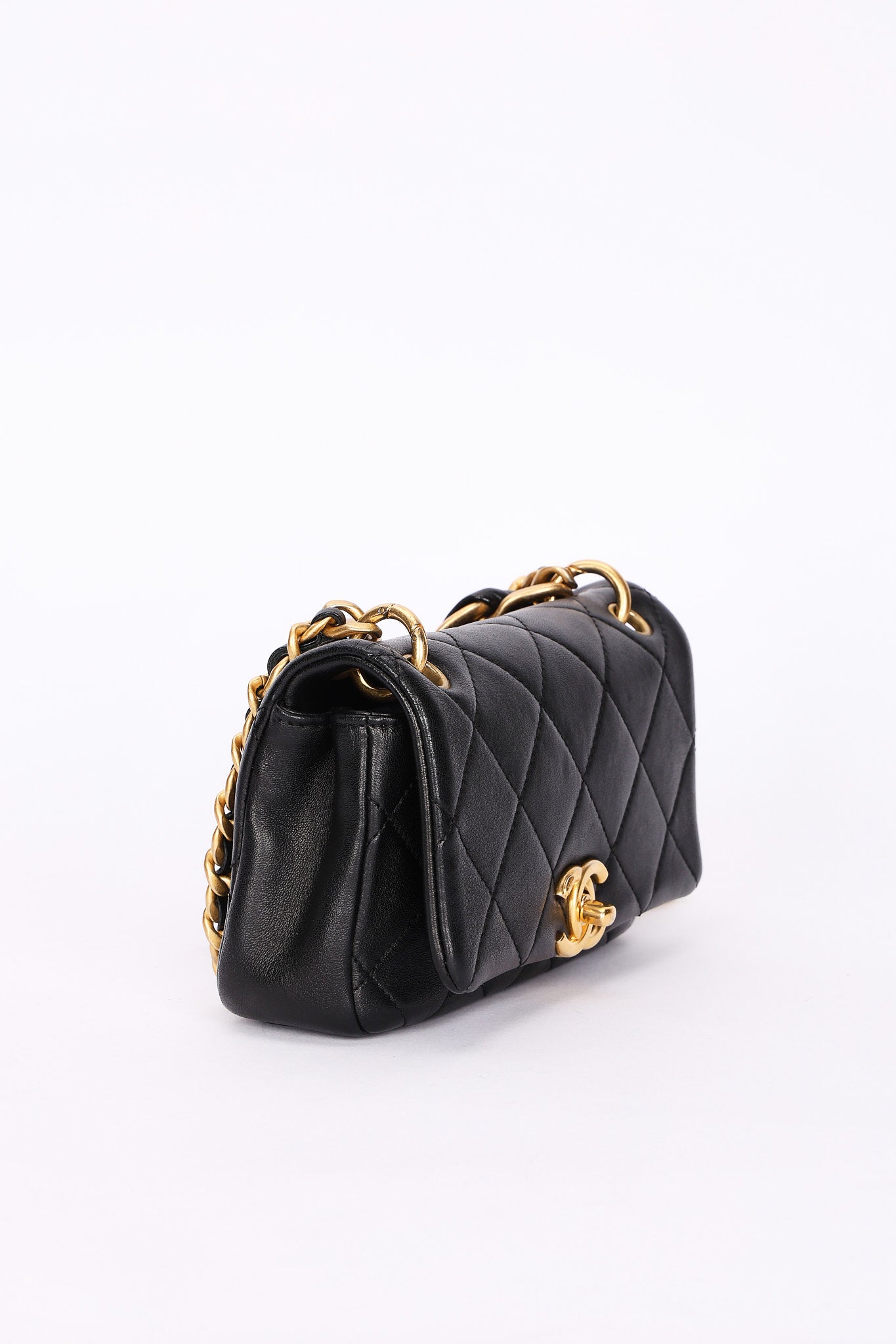 Chanel Mini Bag Black Calfskin AGHW
