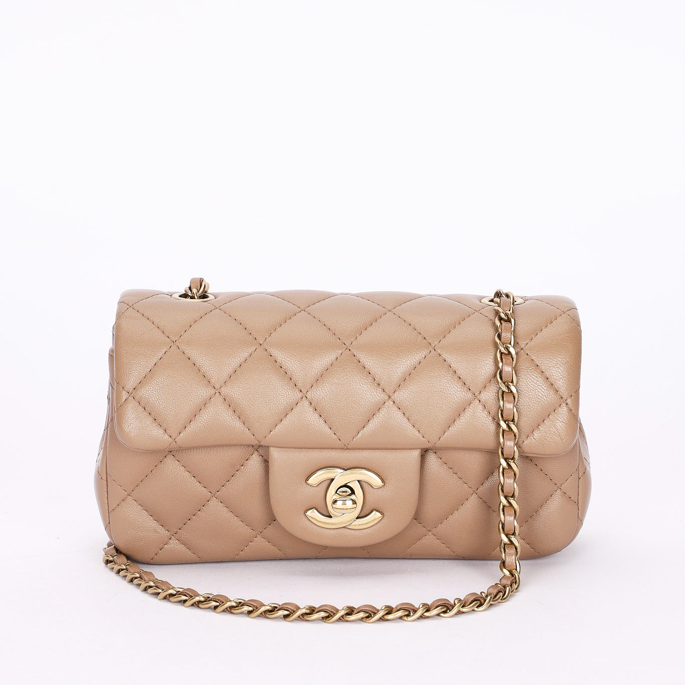 Chanel Extra Mini Classic Single Flap Taupe ACGHW
