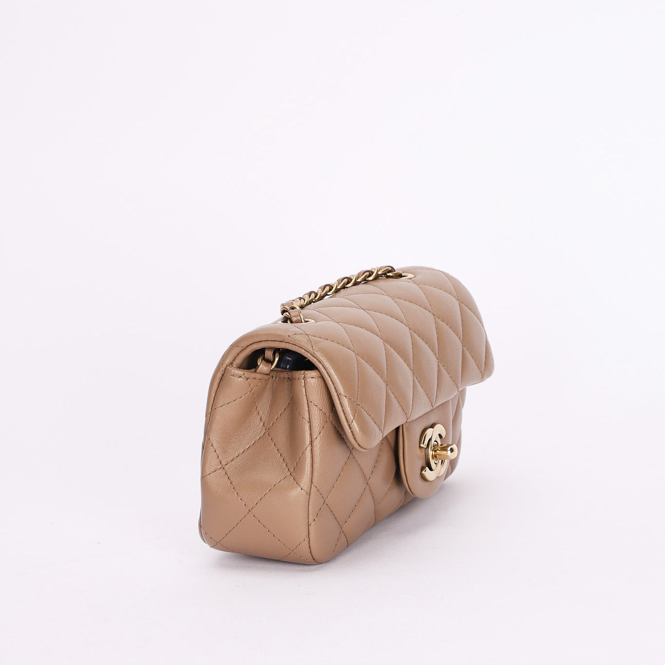 Chanel Extra Mini Classic Single Flap Taupe ACGHW